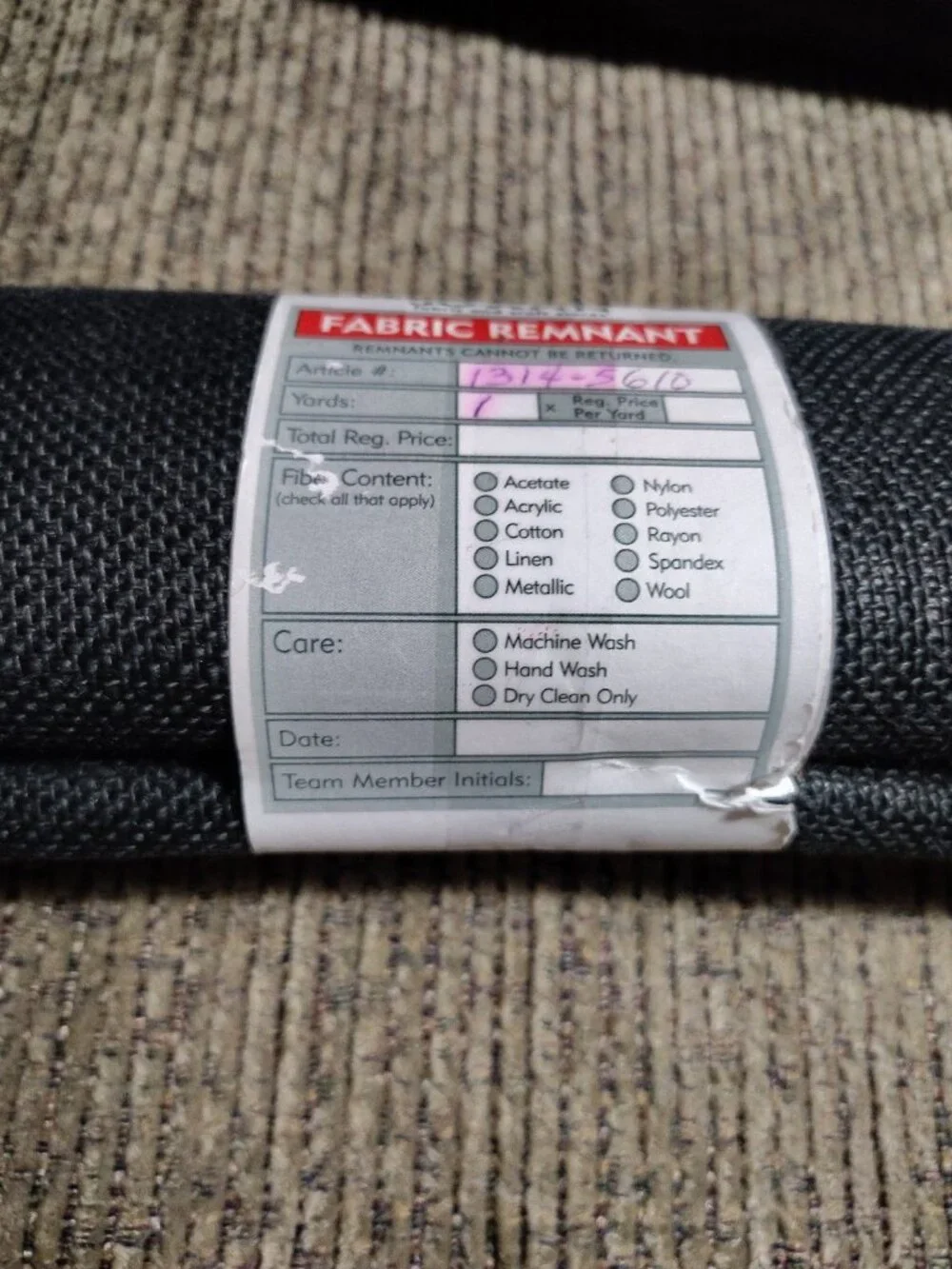 Fabric Remnant Type, Size, Color, Material And Manufacturer Varies See Pictures